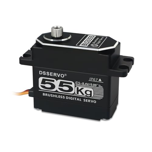 ANNIMOS 55kg bürstenloser RC Servo All Metal IP67 Wasserdicht Hochdrehmoment Schnell Digitaler Steuermotor ANNIMOS 55kg bürstenloser RC Servo All Metal IP67 Wasserdicht Hochdrehmoment Schnell Digitaler Steuermotor von ANNIMOS
