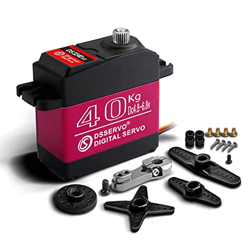 ANNIMOS RC-Servo-Motor, 40 kg, hohe Geschwindigkeit/Drehmoment, Edelstahl, wasserdicht, Standard-Digital-Servos von ANNIMOS