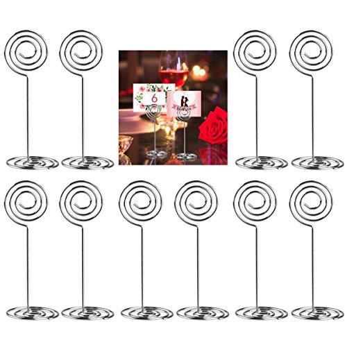 ANNJUC 10 Stueck Runder Desktop Nummer Foto Halter Staender fuer Hochzeiten Zusammenkuenfte von ANNJUC