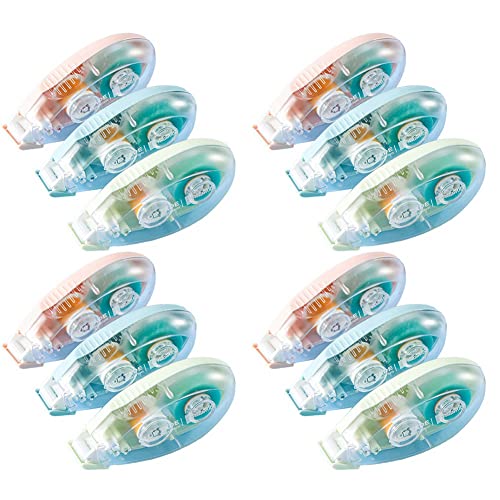 ANNJUC 12Er-Pack Doppelseitiger Klebebandroller, 3 Farben, Scrapbook-Klebeband, Selbstklebendes Klebeband für Scrapbooking, KlebebandläUfer ANNJUC 12Er-Pack Doppelseitiger Klebebandroller, 3 Farben, Scrapbook-Klebeband, Selbstklebendes Klebeband für Scrapbooking, KlebebandläUfer von ANNJUC