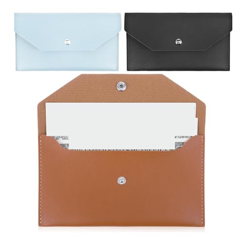 ANNJUC 3 Stück Geldumschläge Aus PU-Leder, Wasserdichte Geldumschläge, Wiederverwendbare Geldbeutel, Budgetumschläge, &Schwarz&Blau ANNJUC 3 Stück Geldumschläge Aus PU-Leder, Wasserdichte Geldumschläge, Wiederverwendbare Geldbeutel, Budgetumschläge, &Schwarz&Blau von ANNJUC