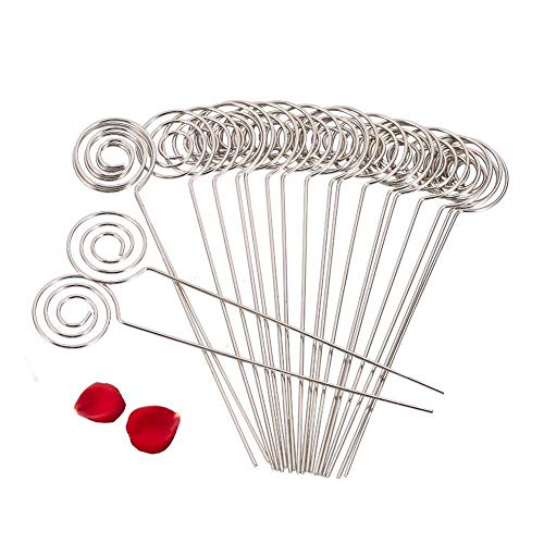 ANNJUC 50 x MetalldräHte Business Kartenhalter Memo Foto Bild Papier Hinweis Clip Halterung Diy Craft Home Office Supplies,Runder von ANNJUC