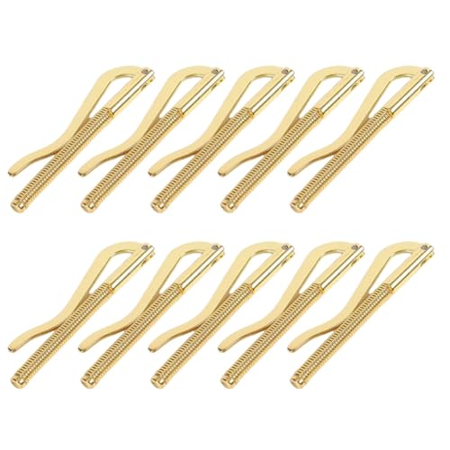ANNJUC -Geldscheinklammer, Ultradünne Geldbörse mit Streifen, DIY-Lederhandwerk, Geldscheinklammer-Zubehör, Gold von ANNJUC