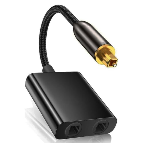 ANNJUC Glasfaserkabel-Splitter, 2-In-1-Toslink-Konverter für HDTV, DVD, Digital-TV, Soundbar-Verstärker, Vergoldeter Anschluss ANNJUC Glasfaserkabel-Splitter, 2-In-1-Toslink-Konverter für HDTV, DVD, Digital-TV, Soundbar-Verstärker, Vergoldeter Anschluss von ANNJUC