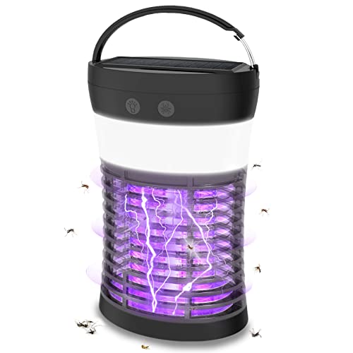 Elektrischer Insektenvernichter, UV Insektenvernichter Elektrisch, 3-In-1 UV Insektenfalle, 3 Lichtmodi Solar Campinglampe IP65 Wasserdicht USB Wiederaufladbar Batterie Mückenlampe für Indoor Outdoor Elektrischer Insektenvernichter, UV Insektenvernichter Elektrisch, 3-In-1 UV Insektenfalle, 3 Lichtmodi Solar Campinglampe IP65 Wasserdicht USB Wiederaufladbar Batterie Mückenlampe für Indoor Outdoor von ANNMEONZ