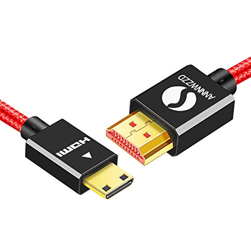 ANNNWZD mini HDMI zu HDMI Kabel, High-Speed 4K 60Hz HDMI 2.0 TV Adapterkabel für HDTV, Tablets, Kameras, Laptops 5M von ANNNWZZD