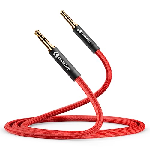 ANNNWZZD Aux Kabel, 3,5mm Audio Kabel, Klinke auf Klinke Stereo Aux Kabel Nylon Geflochtenes für Auto, Handy, PC, Kopfhörer, Lautsprecher, Stereoanlagen, MP3 Player 2M von ANNNWZZD