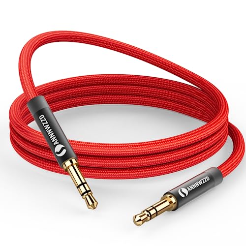 ANNNWZZD Aux Kabel, 3,5mm Klinke auf Klinke Stereo Audio Kabel Nylon Geflochtenes für Auto, Handy, PC, Kopfhörer, Lautsprecher, Stereoanlagen, MP3 Player 3M von ANNNWZZD