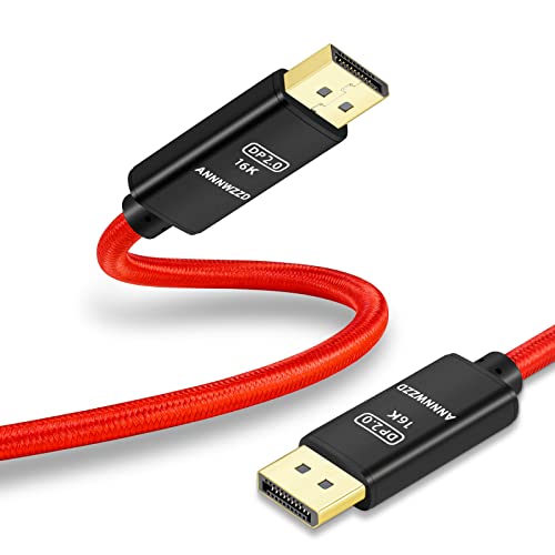 ANNNWZZD Displayport Kabel, 16K Displayprot Kabel 2.1, DP Kabel Unterstützt 16K 8K 4K, Kompatibel mit Spielemonitoren 1M von ANNNWZZD