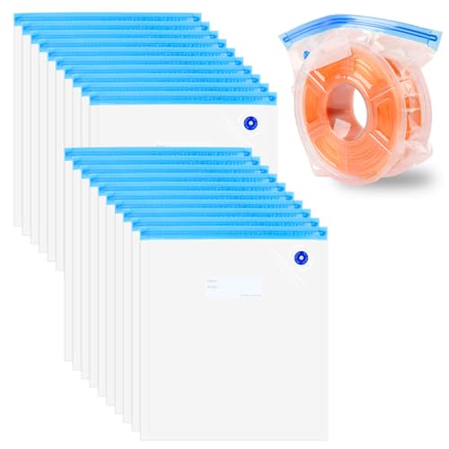 ANNTIM 20 Stück Filament Vakuumbeutel Kit, 34 * 30cm Transparente Filament Aufbewahrung Filament Beutel, 3d Filament Aufbewahrung Pla Filament Vakuum Für Die Filament Aufbewahrung Feuchtigkeitsfester von ANNTIM