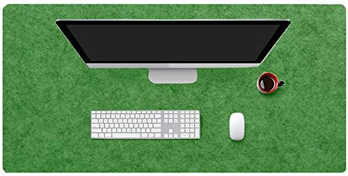 Schreibtischunterlage Gaming & Büro Zuhause Filz Verlängerte Ultra-Dicke Antistatische Maus Tastatur Laptop PC Matte Anti-Rutsch Schreibunterlage 80 x 40 cm Grün von ANQI