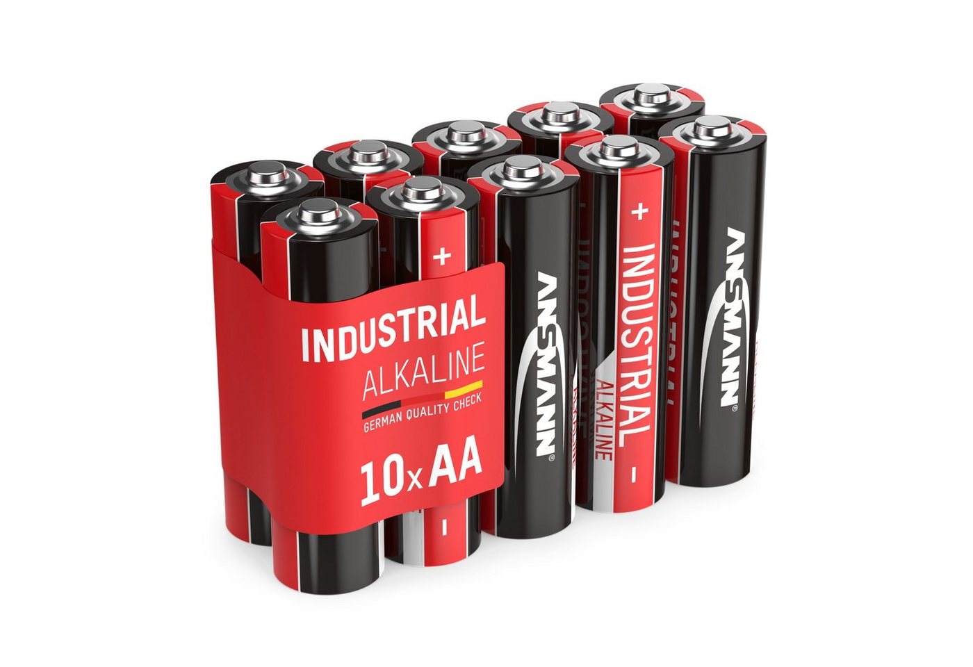 ANSMANN AG 10x Industrial Batterie AA Mignon 1,5V - LR6 Alkaline (10 Stück) Batterie von ANSMANN AG
