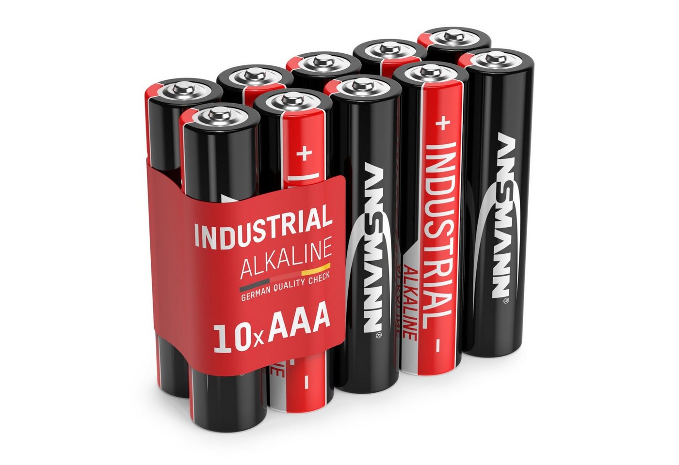ANSMANN AG 10x Industrial Batterie AAA Micro 1,5V - LR3 Alkaline (10 Stück) Batterie von ANSMANN AG