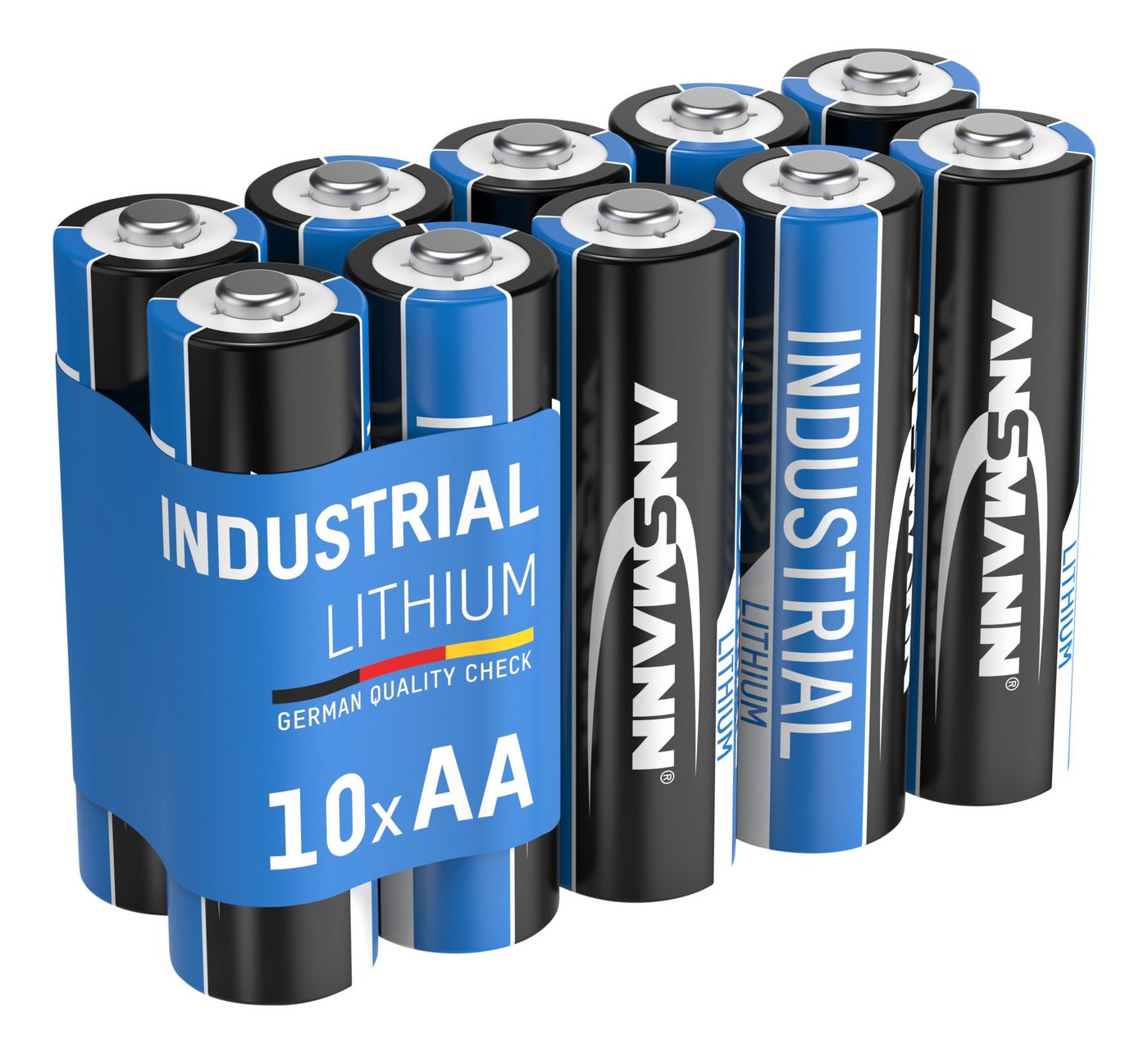 ANSMANN AG 10x Industrial Lithium Batterie AA Mignon 1,5V – FR6 (10 Stück) Batterie von ANSMANN AG