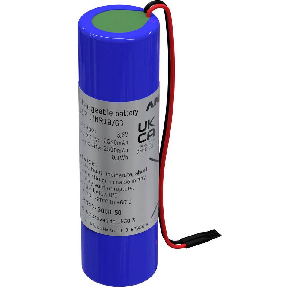 ANSMANN AG 1S1P Akkupack 1x 18650 Kabel Li-Ion 3.6V 2550mAh Akku ANSMANN AG 1S1P Akkupack 1x 18650 Kabel Li-Ion 3.6V 2550mAh Akku von ANSMANN AG