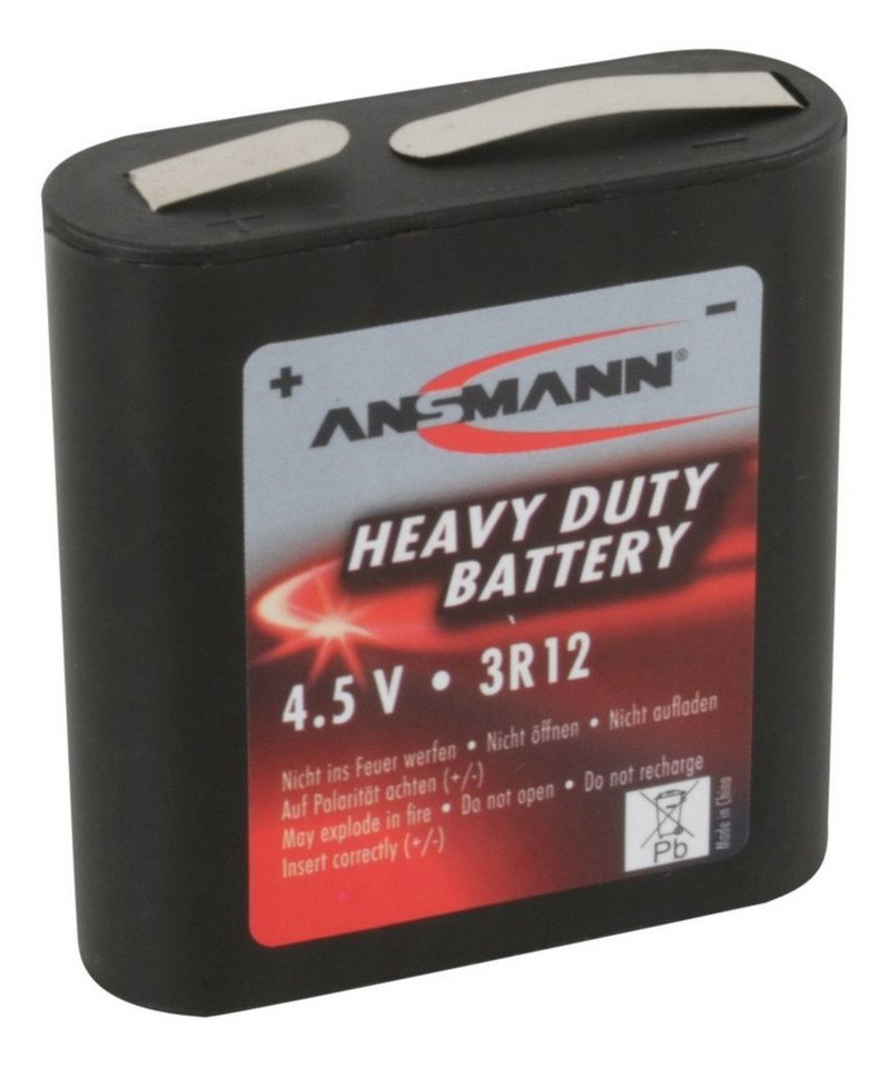 ANSMANN AG 1x 3R12 Zink-Kohle Batterie 4,5V – Faltbatterie (1 Stück) Batterie von ANSMANN AG