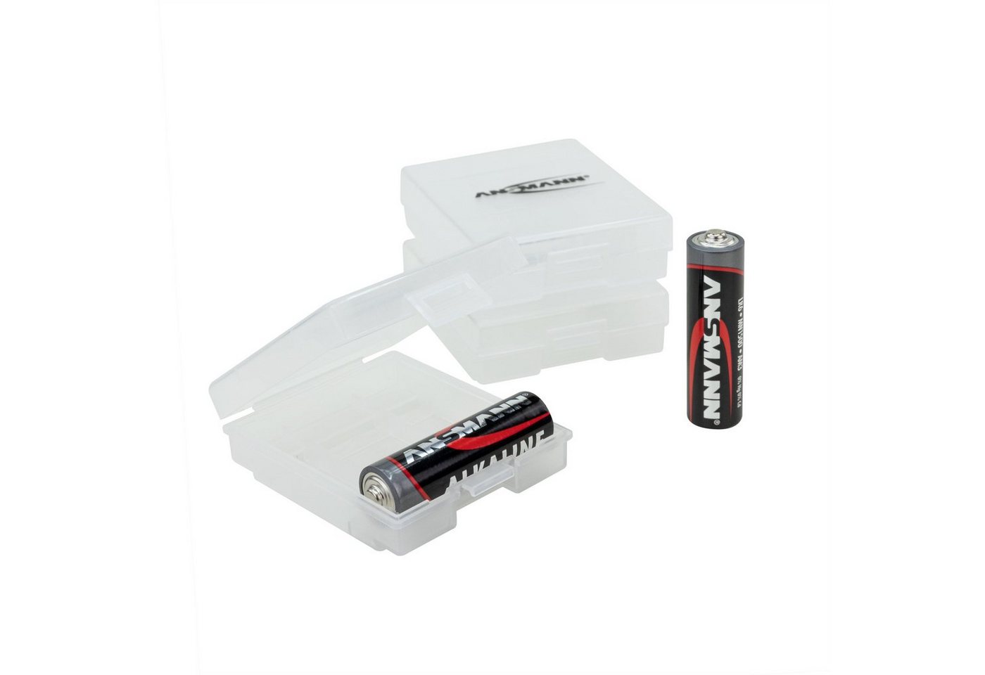 ANSMANN AG 3x Batteriebox für bis zu 4 AAA & AA Akkus & Batterien - Akkubox für Schutz & Transport Akku von ANSMANN AG