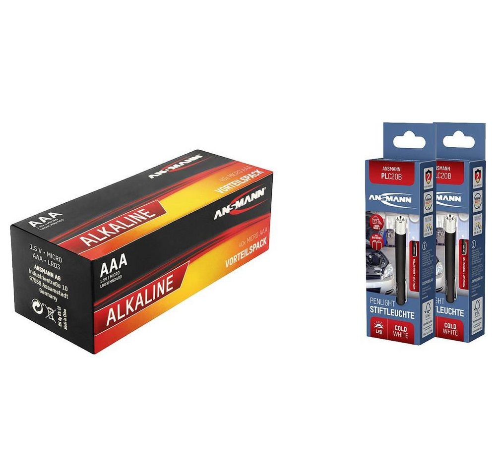 ANSMANN AG 40er Micro AAA Alkaline Vorteilspack + 2 Batterie ANSMANN AG 40er Micro AAA Alkaline Vorteilspack + 2 Batterie von ANSMANN AG