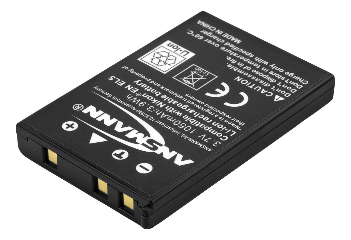 ANSMANN AG 5022333 A-Nik EN EL 5 Li-Ion Digicam Ersatzakku für Nikon Digitalkamera Kamera-Akku 1180 mAh (3.7 V) von ANSMANN AG