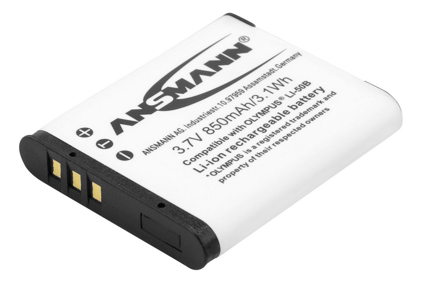 ANSMANN AG A-Oly Li 50 Li-Ion Digicam Akku 3,7V/730 mAh für Olympus Digitalkamera Akku 730 mAh (3.7 V) von ANSMANN AG