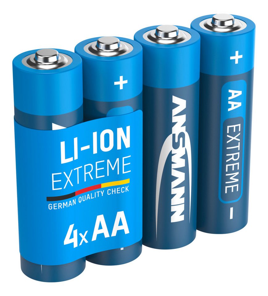 ANSMANN AG ANSMAN Batterien AA 1,5V Mignon Extreme Lithium – FR6 / L91 (4 Stück) Batterie von ANSMANN AG