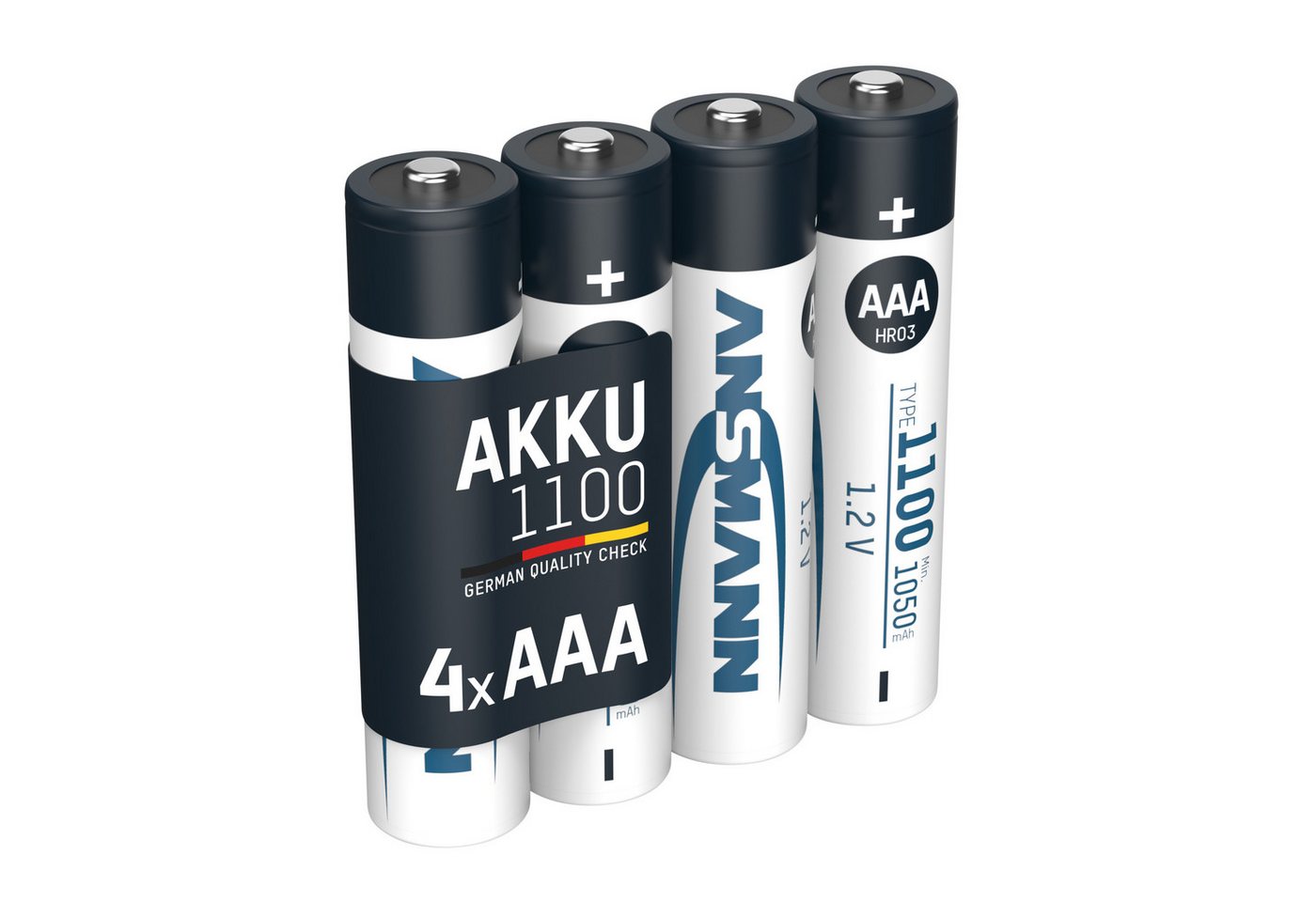ANSMANN AG Akku AAA, 4 Stück, 1050 mAh 1,2V NiMH Akku 1100 mAh (1.2 V) von ANSMANN AG