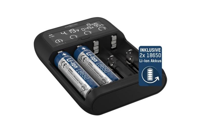 ANSMANN AG Akku Ladegerät, inkl. 2x 18650 Universal-Ladegerät von ANSMANN AG
