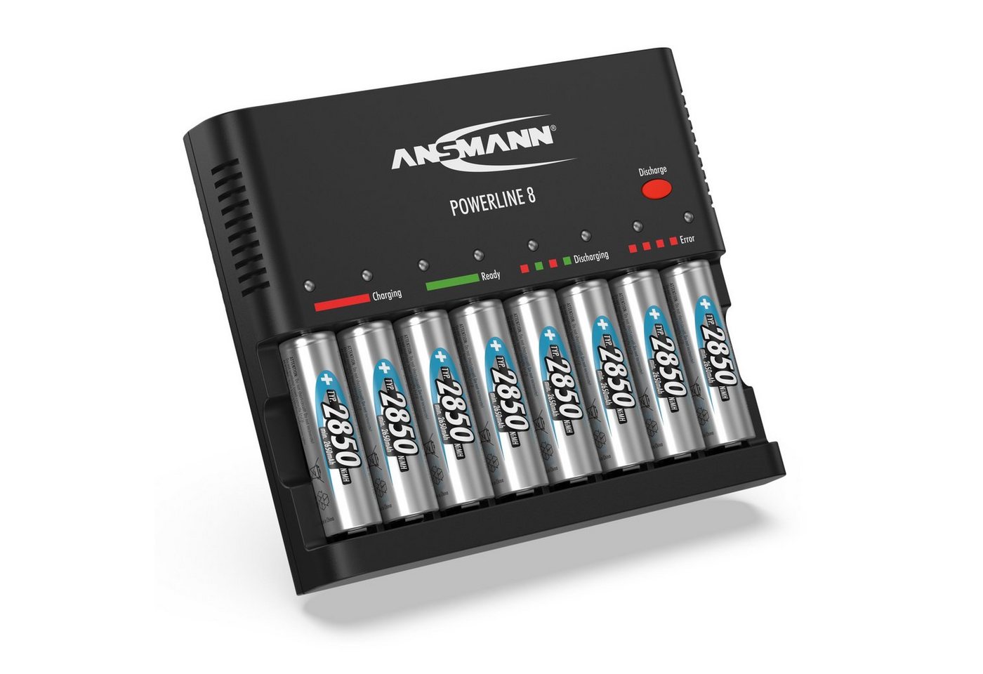 ANSMANN AG Akku Ladegerät für 1-4 AAA,AA NiMH Akkus inkl. 8x AA 2850er AA Universal-Ladegerät ANSMANN AG Akku Ladegerät für 1-4 AAA,AA NiMH Akkus inkl. 8x AA 2850er AA Universal-Ladegerät von ANSMANN AG