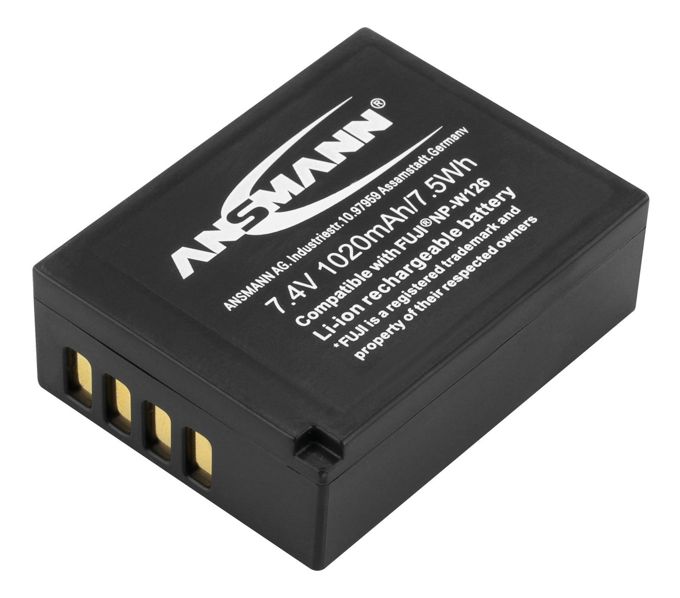 ANSMANN AG Akkupack A-Fuj NP-W 126 Ersatz für Kamera Finepix X-E1… 1400-0029 Kamera-Akku 1000 mAh (7.4 V) von ANSMANN AG