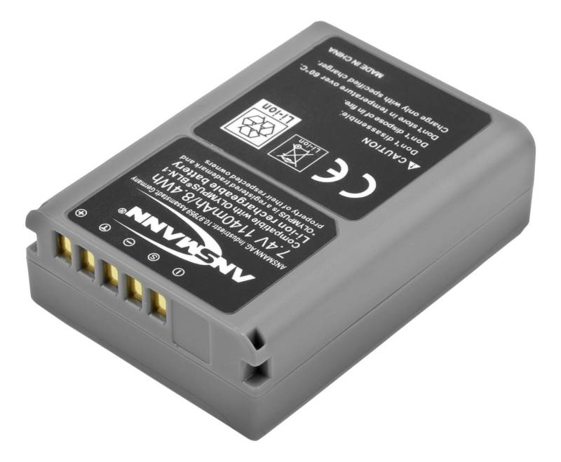 ANSMANN AG Akkupack A-Oly BLN1 Ersatz für Kamera Olympus M5, P5… 1400-0058 Kamera-Akku 1140 mAh (7.4 V) von ANSMANN AG