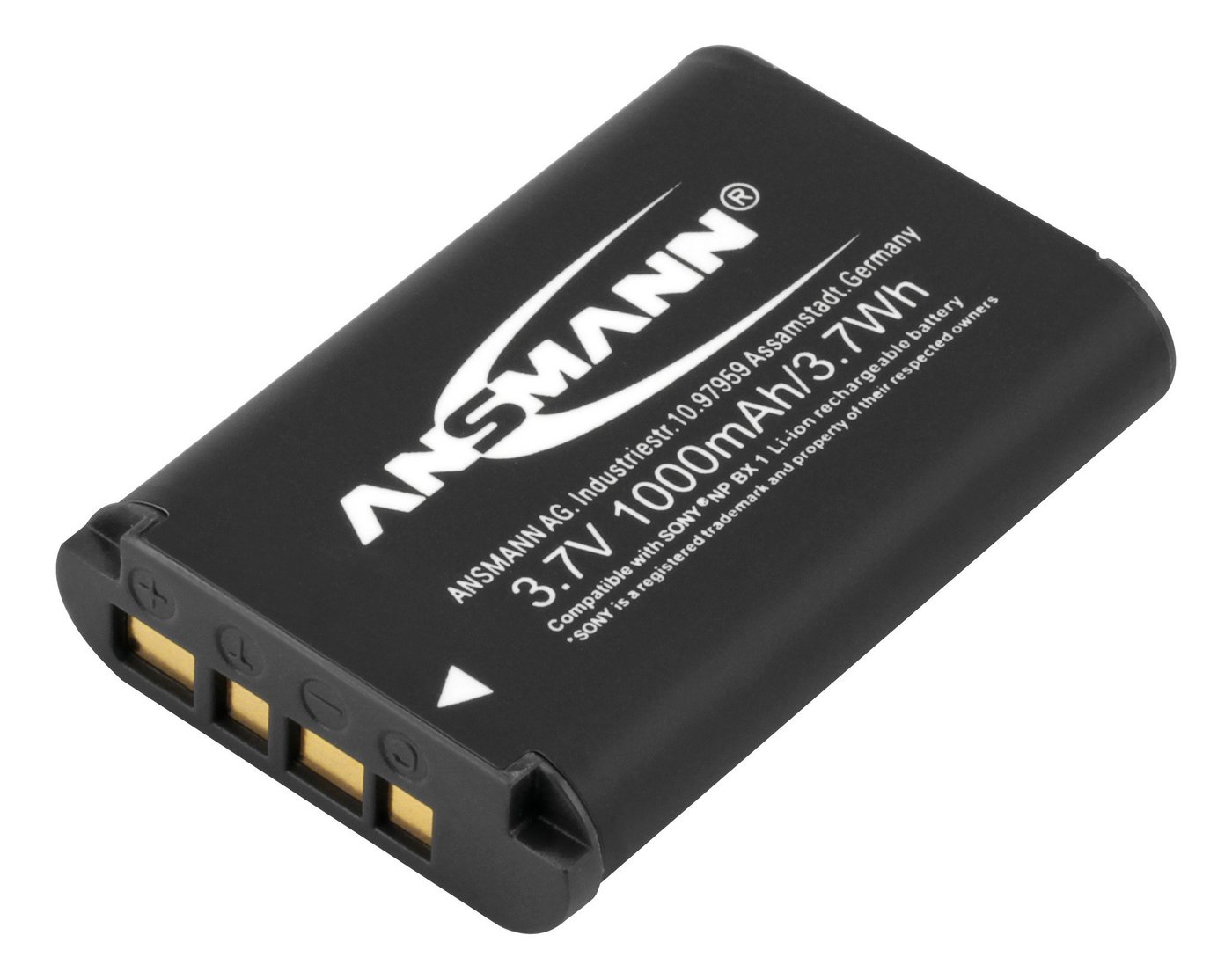 ANSMANN AG Akkupack A-Son NP BX1 Ersatz für Kamera Sony RX1, HDR-AS15… 1400-0041 Kamera-Akku 1000 mAh (3.7 V) von ANSMANN AG