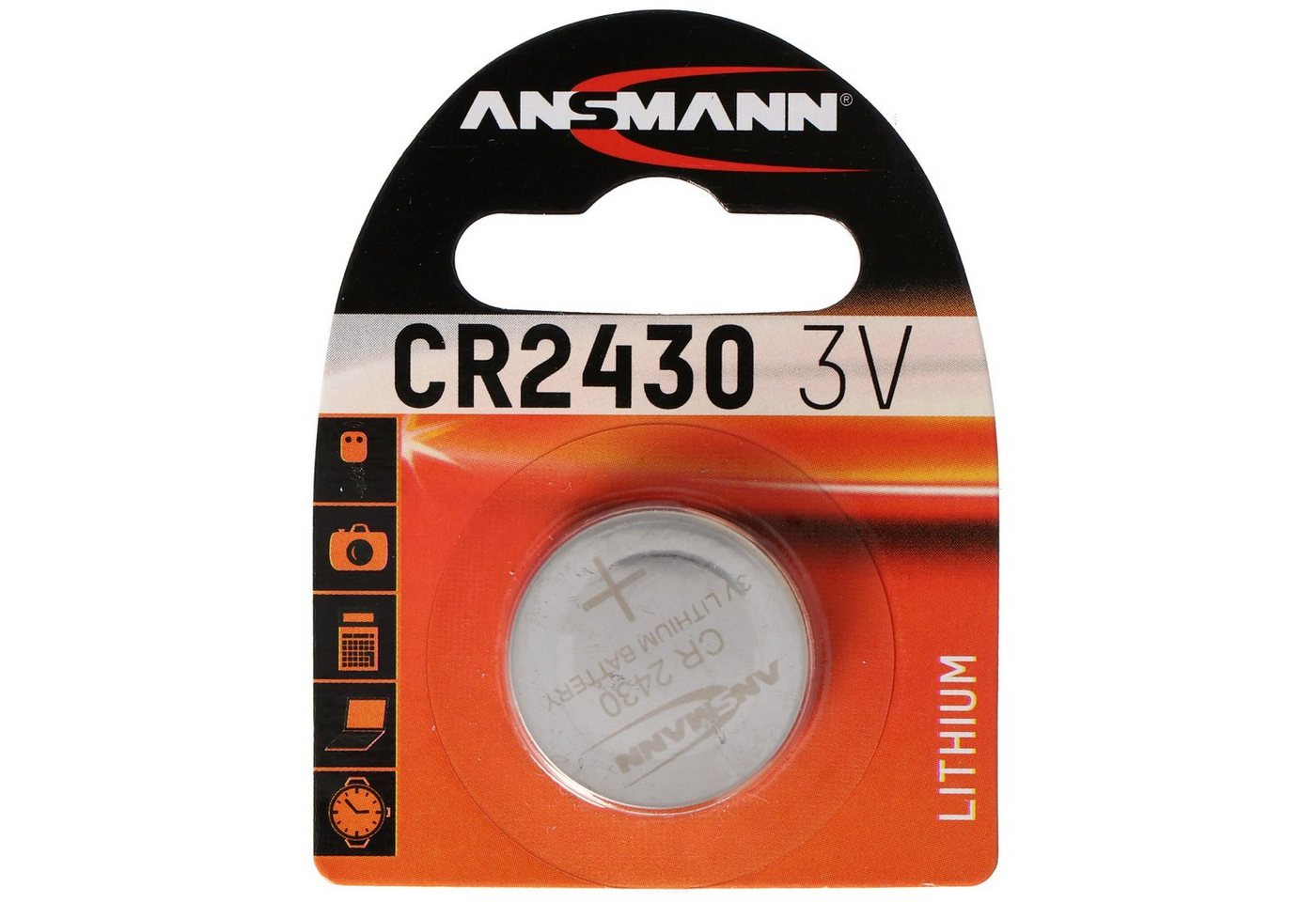 ANSMANN AG Ansmann CR2430 3 Volt Lithium Batterie 3,0 x 24,5 mm 270mAh Batterie, (3,0 V) von ANSMANN AG