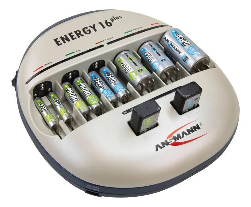ANSMANN AG Ansmann Energy 16 plus Lade- und Pflegestation für 1-12 Micro AAA, Mi Rundzellen-Lader ANSMANN AG Ansmann Energy 16 plus Lade- und Pflegestation für 1-12 Micro AAA, Mi Rundzellen-Lader von ANSMANN AG