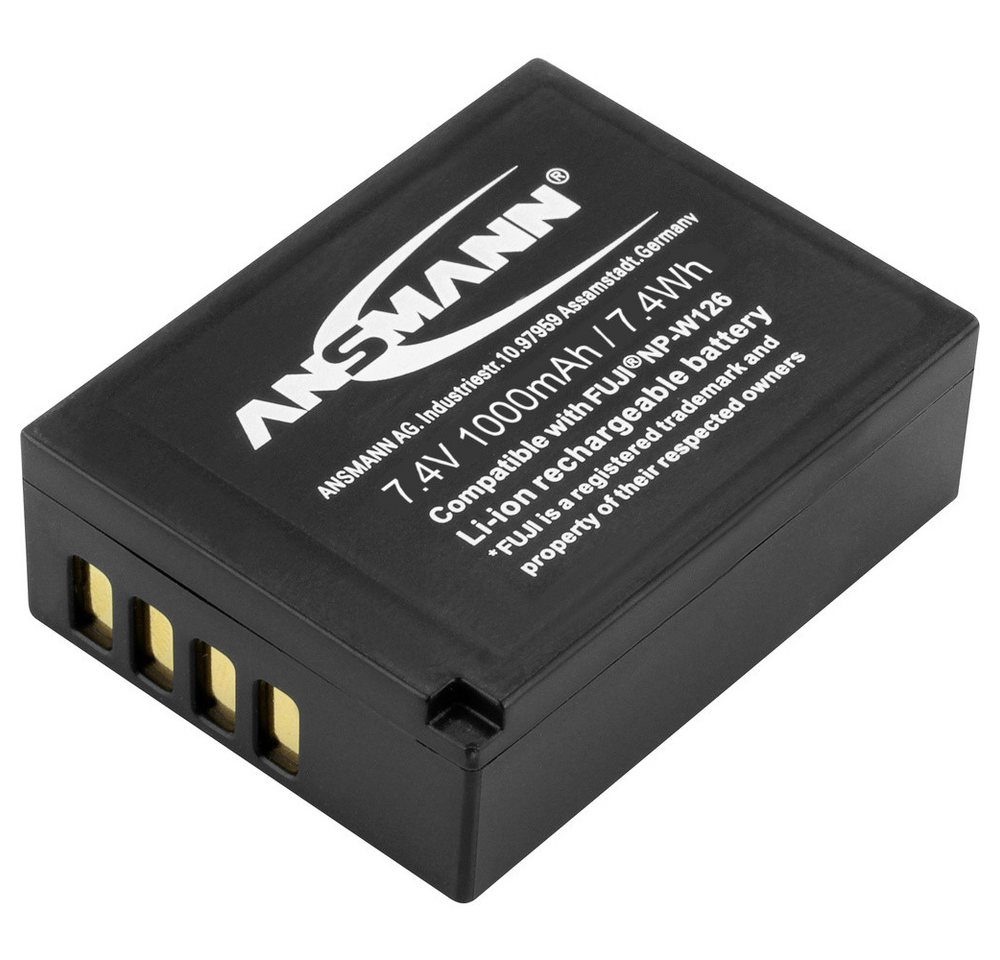 ANSMANN AG Ansmann Kamera-Akku ersetzt Original-Akku (Kamera) NP-W126 7.4 V 1000 Kamera-Akku 1000 mAh (7.40 V) von ANSMANN AG