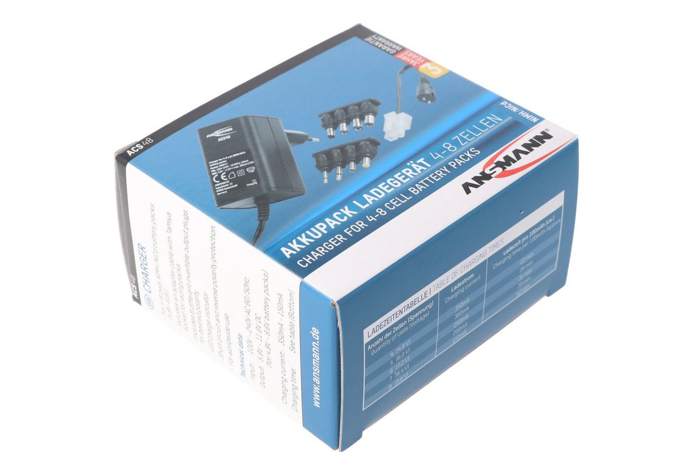 ANSMANN AG Ansmann Ladegerät ACS48 1001-0024 für 4,8 - 9,6 Volt Akkupacks Akku-Ladestation von ANSMANN AG