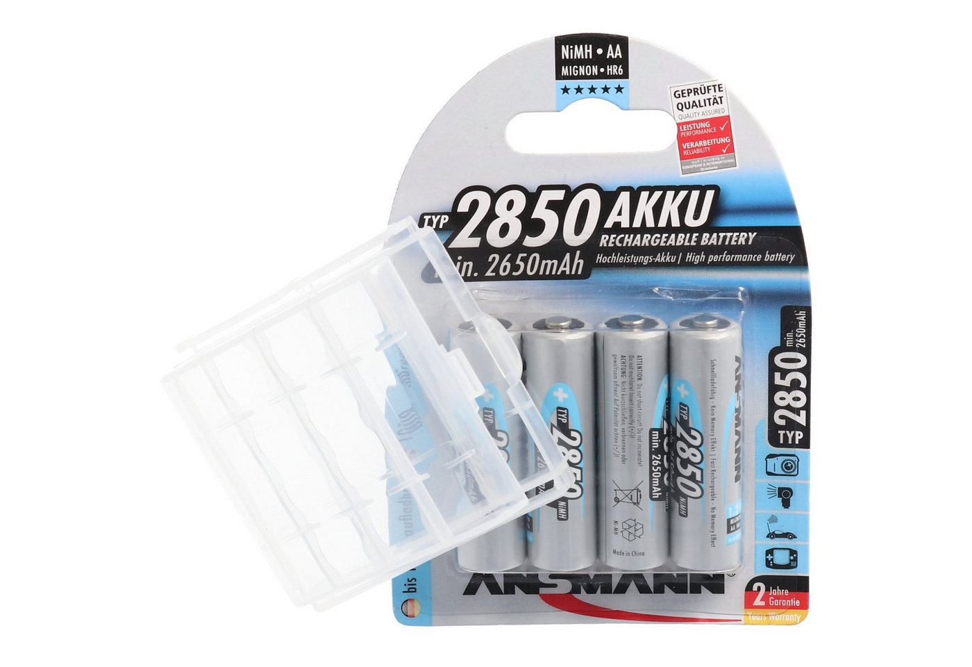 ANSMANN AG Ansmann NiMH 1,2V AA 2850mAh Photo Akku 5030862 inkluisve AccuSafe Ak Akku 2850 mAh (1,2 V) von ANSMANN AG