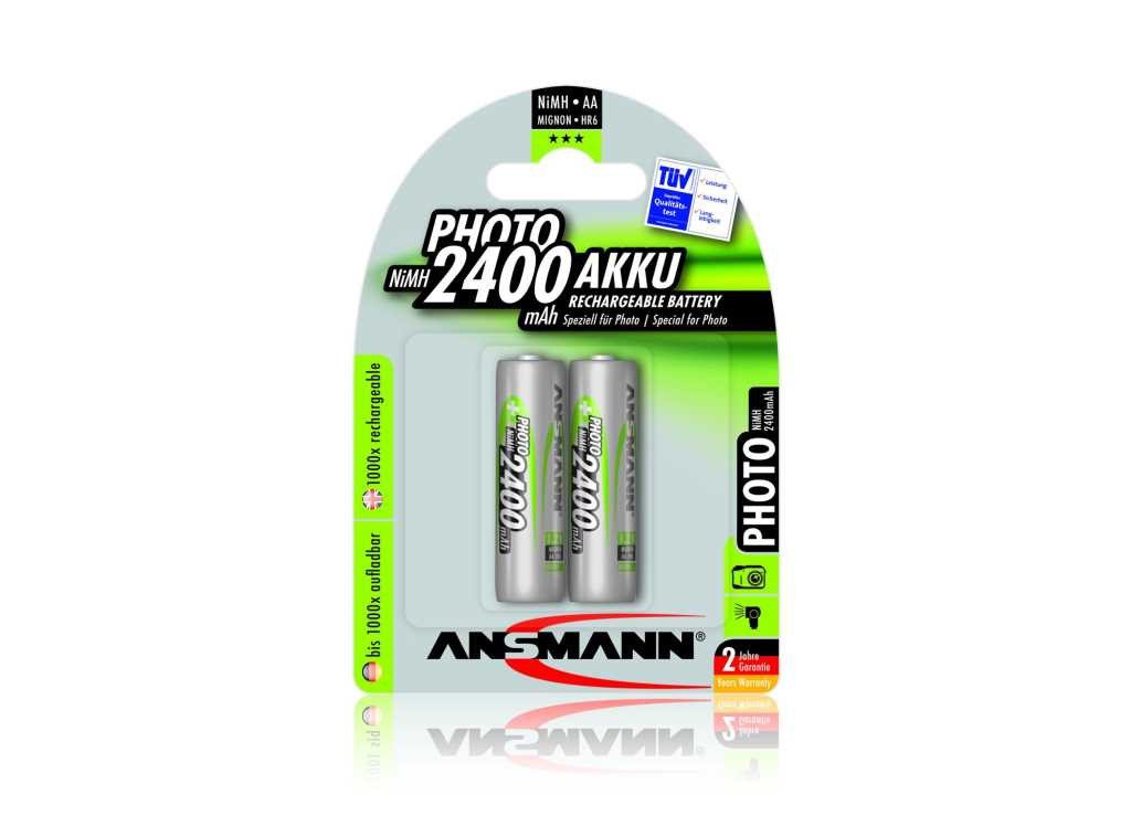 ANSMANN AG Ansmann NiMH-Akku Mignon 2400mAh Photo 2er Blister Akku 2400 mAh (1,2 V) von ANSMANN AG