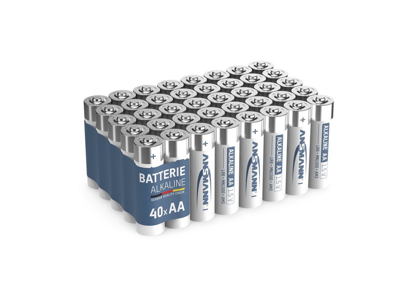 ANSMANN AG Batterien AA Alkaline Größe LR6 - (40 Stück) Design kann abweichen Batterie von ANSMANN AG