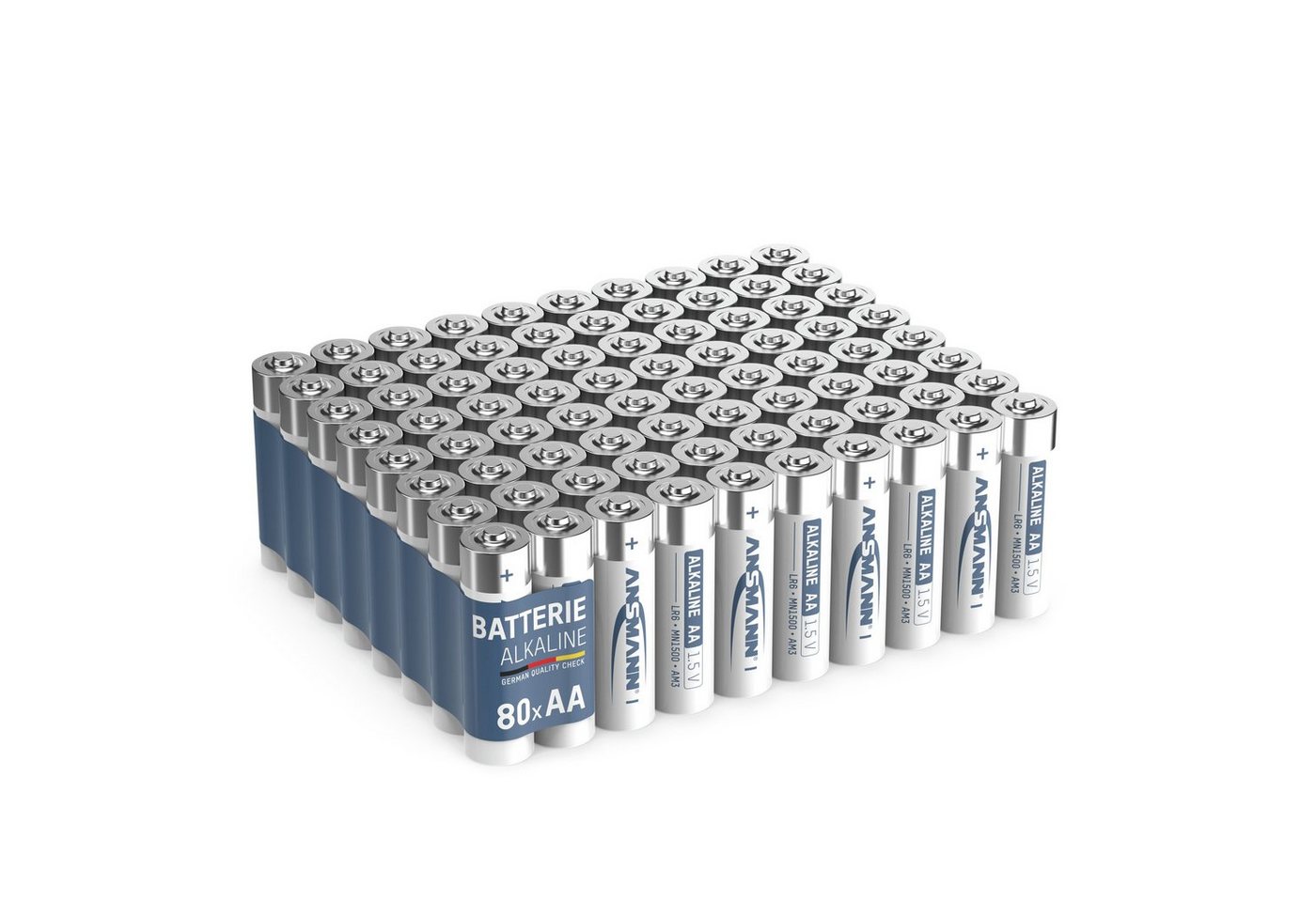ANSMANN AG Batterien AA Alkaline Größe LR6 - (80 Stück Vorratspack) Batterie von ANSMANN AG
