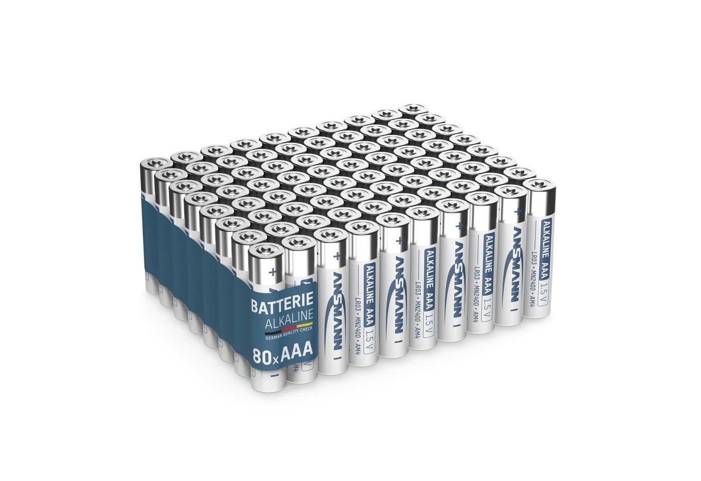ANSMANN AG Batterien AAA Alkaline Größe LR03 - (80 Stück Vorratspack) Batterie von ANSMANN AG