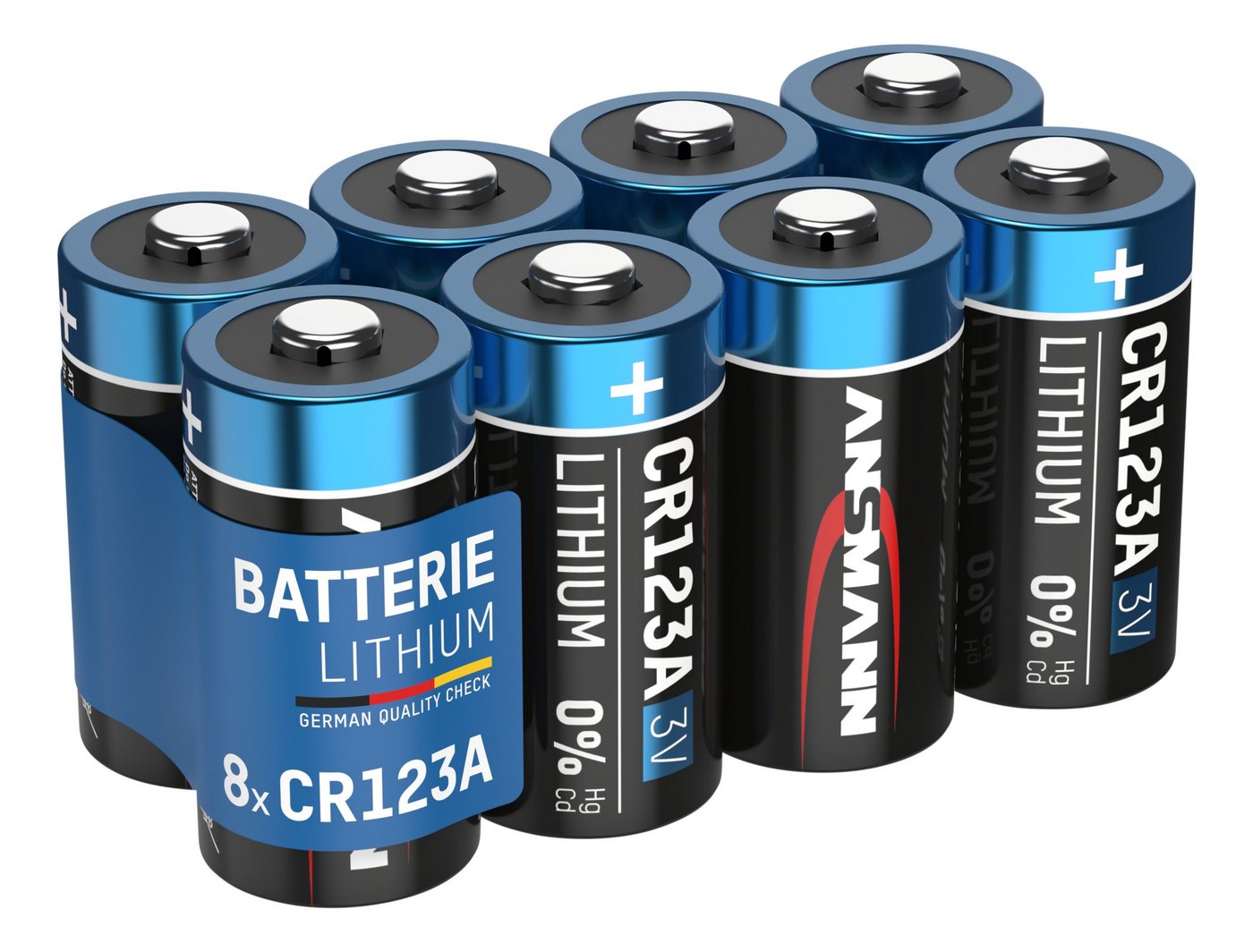 ANSMANN AG CR123A 3V Lithium Batterie, 8 Stück Batterie von ANSMANN AG