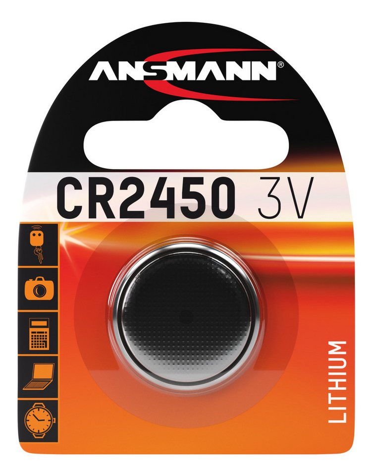 ANSMANN AG CR2450 Lithium Knopfzelle 3V, zuverlässig, langlebig & hochwertig Knopfzelle ANSMANN AG CR2450 Lithium Knopfzelle 3V, zuverlässig, langlebig & hochwertig Knopfzelle von ANSMANN AG