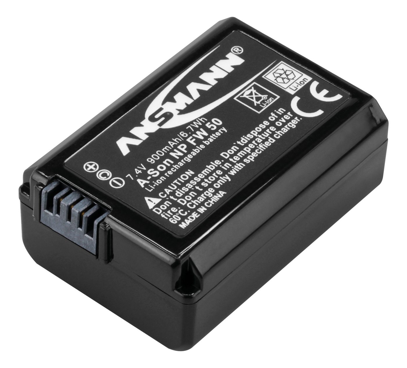 ANSMANN AG Kamera Akku NP FW 50 Li-Ion 7,4V 900 mAh, für Sony Alpha / NEX / DSC uvm. Kamera-Akku 900 mAh (7.4 V) von ANSMANN AG