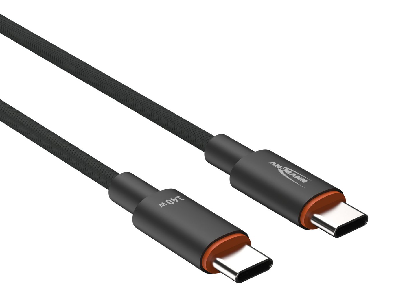 ANSMANN AG Ladekabel 60 cm USB Typ C mit bis zu 140 W Leistung USB-Kabel von ANSMANN AG