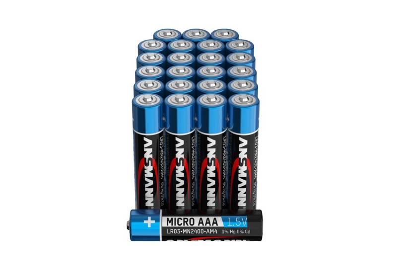 Batterien AAA 24 Stück, Alkaline Micro Batterie, für Lichterkette uvm. Batterie von ANSMANN AG