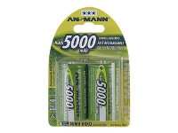 Ansmann Blister 2 X Akku NiMH Mono/D 5000 mAh, D / HR20, Nickel-Metallhydrid (NiMH), 1,2 V, 5000 mAh von ANSMANN-ENERGY