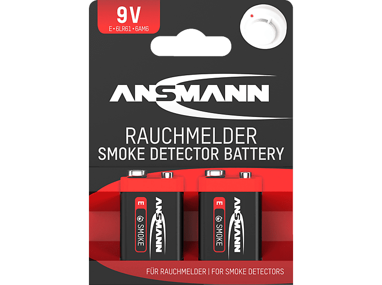 ANSMANN 1515-0006 Alkaline 9V E-Block Batterie, 2 Stück von ANSMANN