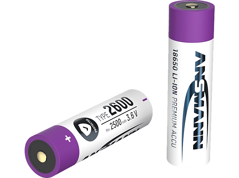 ANSMANN 18650 Akku, Li-Ion, 3.6 Volt, 2600 mAh 1 Stück von ANSMANN