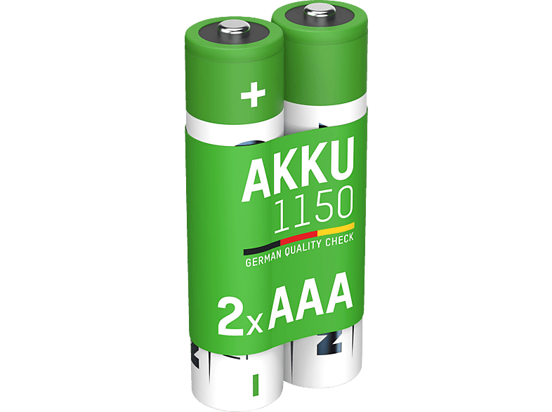 ANSMANN 2er Set NiMH Akku, Nickel-Metallhydrid, 1.2 Volt, 1150 mAh von ANSMANN