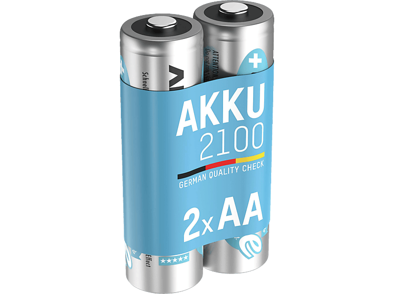 ANSMANN 5030992 AA Mignon Batterie (wiederaufladbar), Ni-MH, 1.2 Volt, 2100 mAh 2 Stück von ANSMANN
